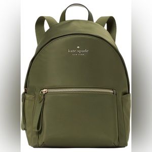 Kate Spade New York Chelsea Medium Nylon Backpack Enchanted Green